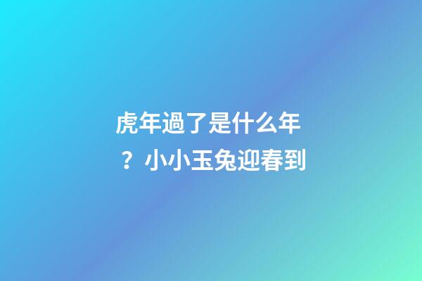虎年過了是什么年？小小玉兔迎春到
